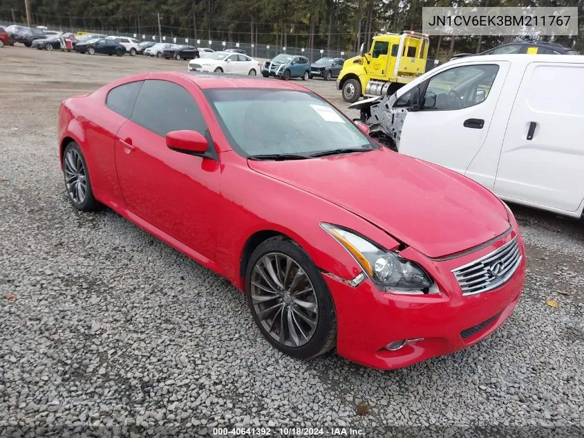 2011 Infiniti G37 Journey VIN: JN1CV6EK3BM211767 Lot: 40641392