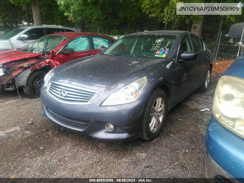 2011 Infiniti G37 Journey VIN: JN1CV6AP2BM506909 Lot: 40721879