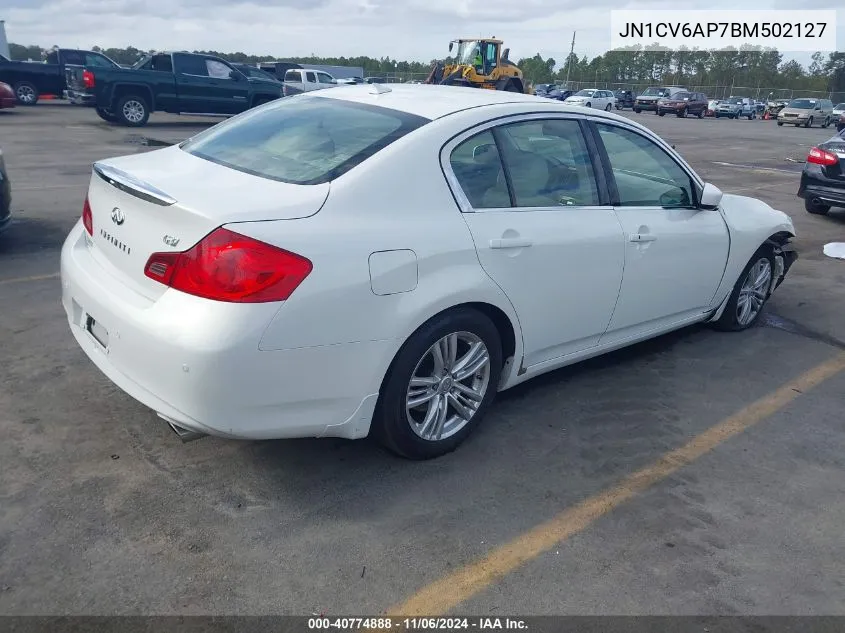 2011 Infiniti G37 Journey VIN: JN1CV6AP7BM502127 Lot: 40774888