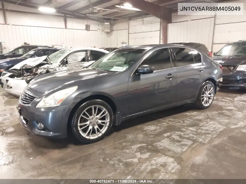 2011 Infiniti G37X VIN: JN1CV6AR8BM405049 Lot: 40782471