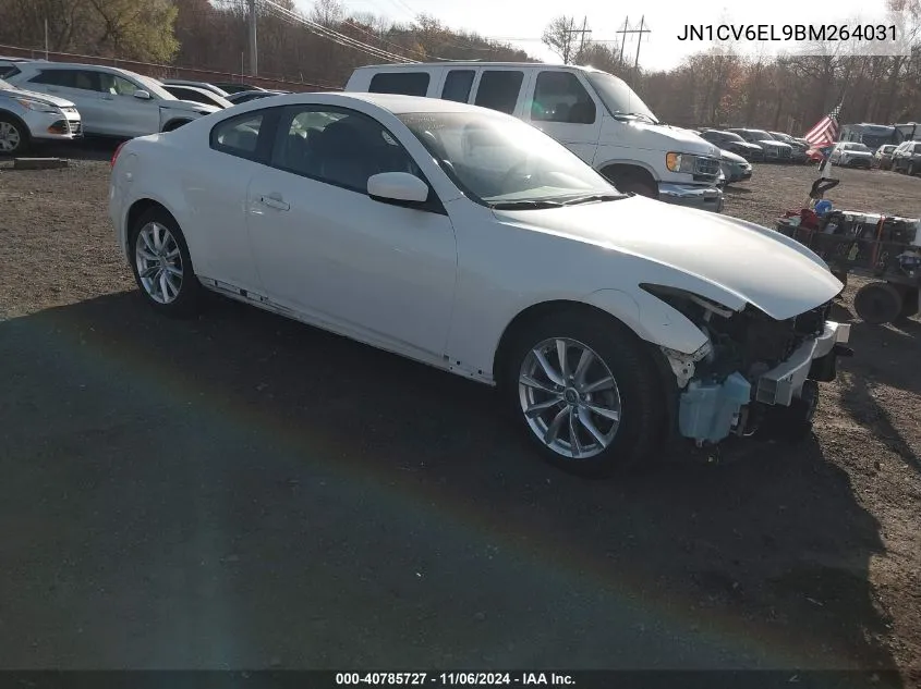 2011 Infiniti G37X VIN: JN1CV6EL9BM264031 Lot: 40785727