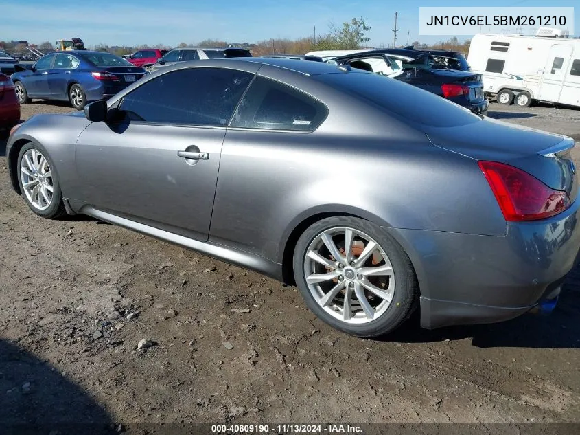 JN1CV6EL5BM261210 2011 Infiniti G37X