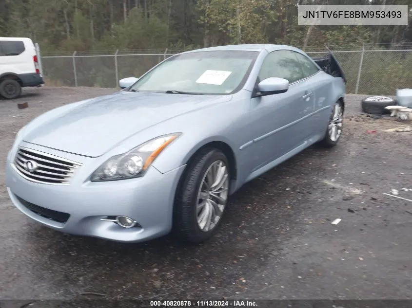 2011 Infiniti G37 VIN: JN1TV6FE8BM953493 Lot: 40820878