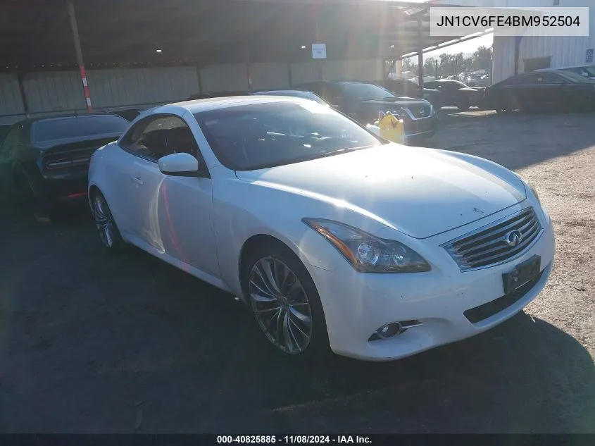 2011 Infiniti G37 VIN: JN1CV6FE4BM952504 Lot: 40825885