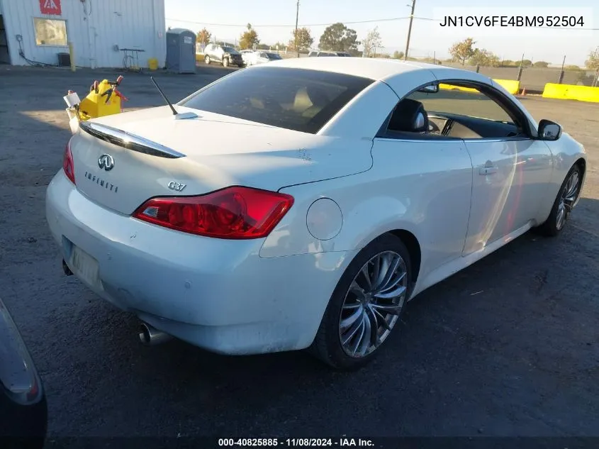 2011 Infiniti G37 VIN: JN1CV6FE4BM952504 Lot: 40825885