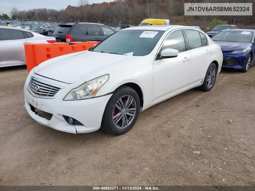 JN1DV6AR5BM652324 2011 Infiniti G25X