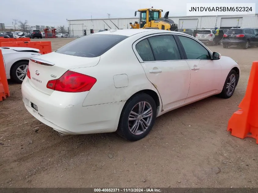 JN1DV6AR5BM652324 2011 Infiniti G25X