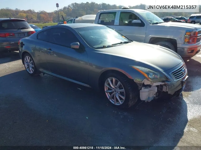 2011 Infiniti G37 Journey VIN: JN1CV6EK4BM215357 Lot: 40861218