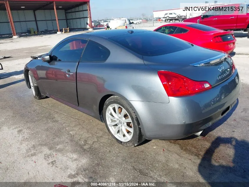 2011 Infiniti G37 Journey VIN: JN1CV6EK4BM215357 Lot: 40861218