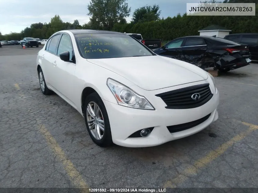 JN1CV6AR2CM678263 2012 Infiniti G37X