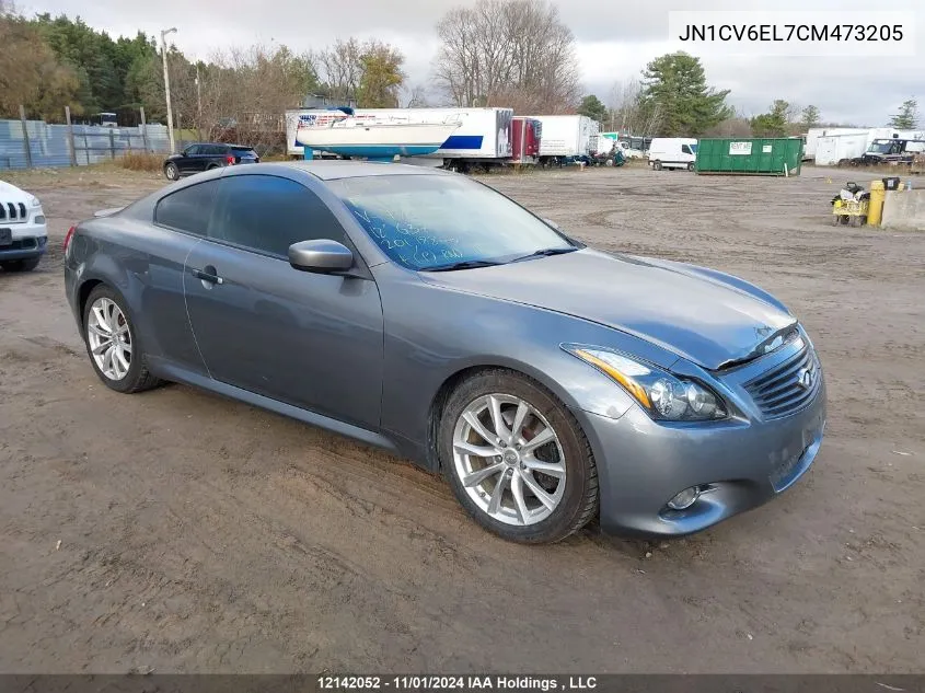 2012 Infiniti G37 VIN: JN1CV6EL7CM473205 Lot: 12142052