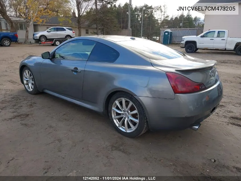 2012 Infiniti G37 VIN: JN1CV6EL7CM473205 Lot: 12142052