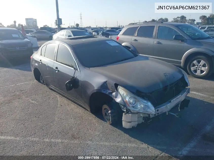 2012 Infiniti G37 Journey VIN: JN1CV6AP6CM621367 Lot: 39917556