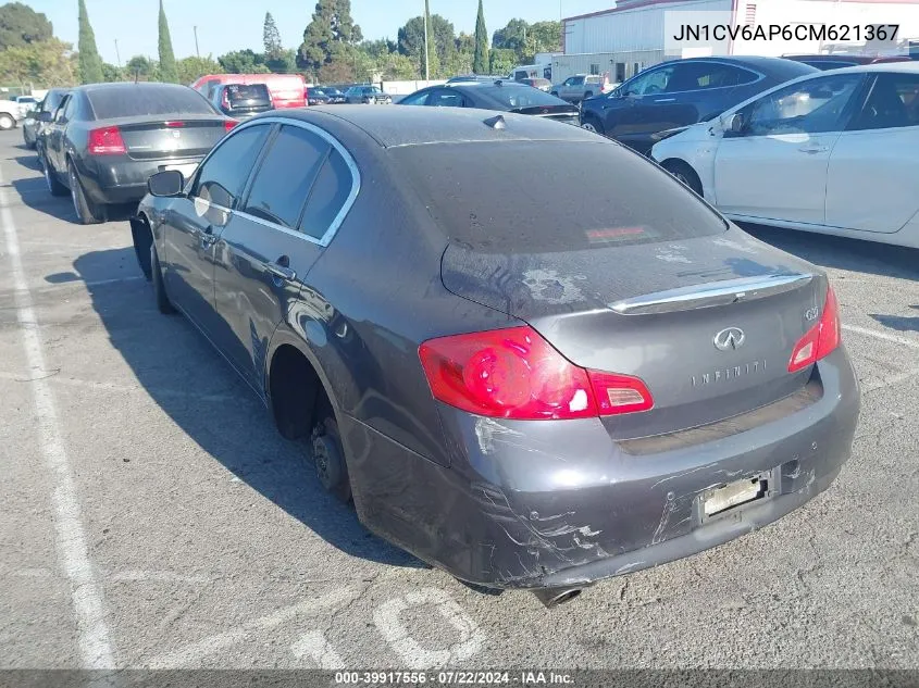 2012 Infiniti G37 Journey VIN: JN1CV6AP6CM621367 Lot: 39917556