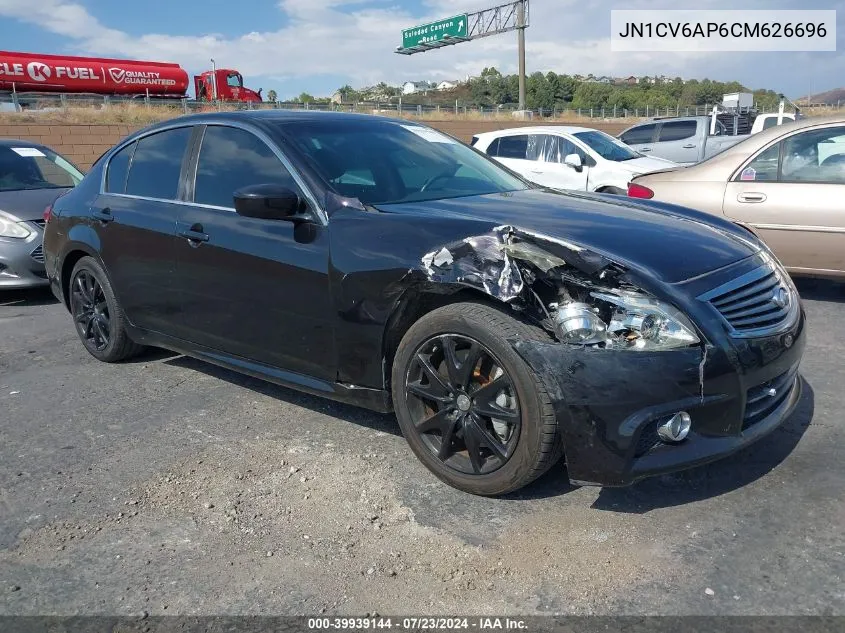 2012 Infiniti G37 Journey VIN: JN1CV6AP6CM626696 Lot: 39939144