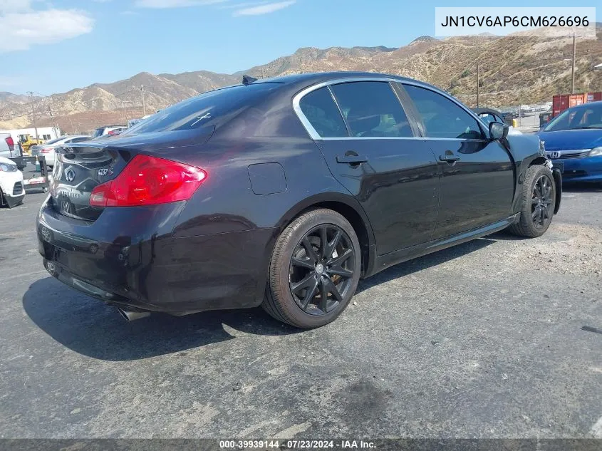 2012 Infiniti G37 Journey VIN: JN1CV6AP6CM626696 Lot: 39939144