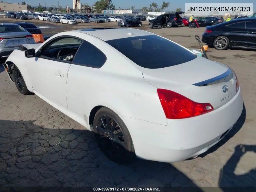 2012 Infiniti G37 Journey VIN: JN1CV6EK4CM424373 Lot: 39979172