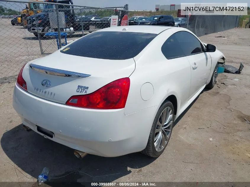 2012 Infiniti G37X VIN: JN1CV6EL7CM472152 Lot: 39985957