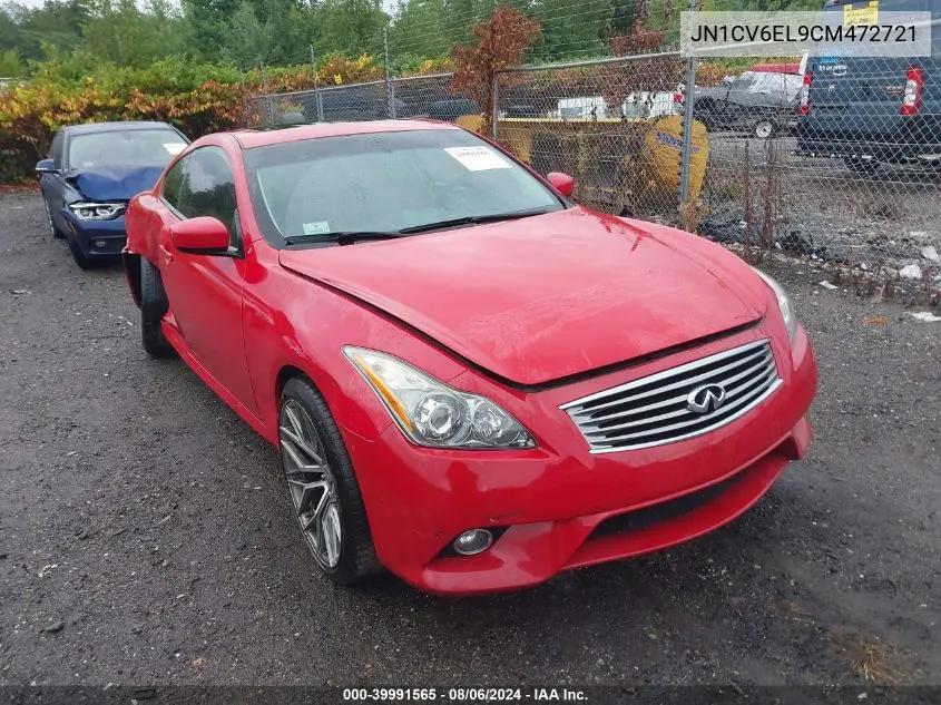 2012 Infiniti G37X VIN: JN1CV6EL9CM472721 Lot: 39991565