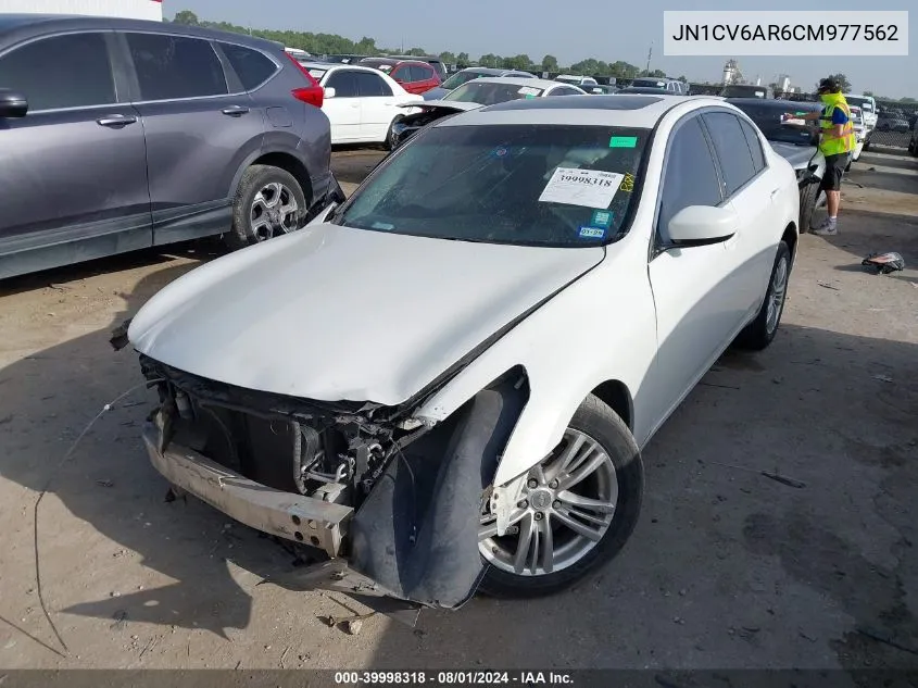 JN1CV6AR6CM977562 2012 Infiniti G37X