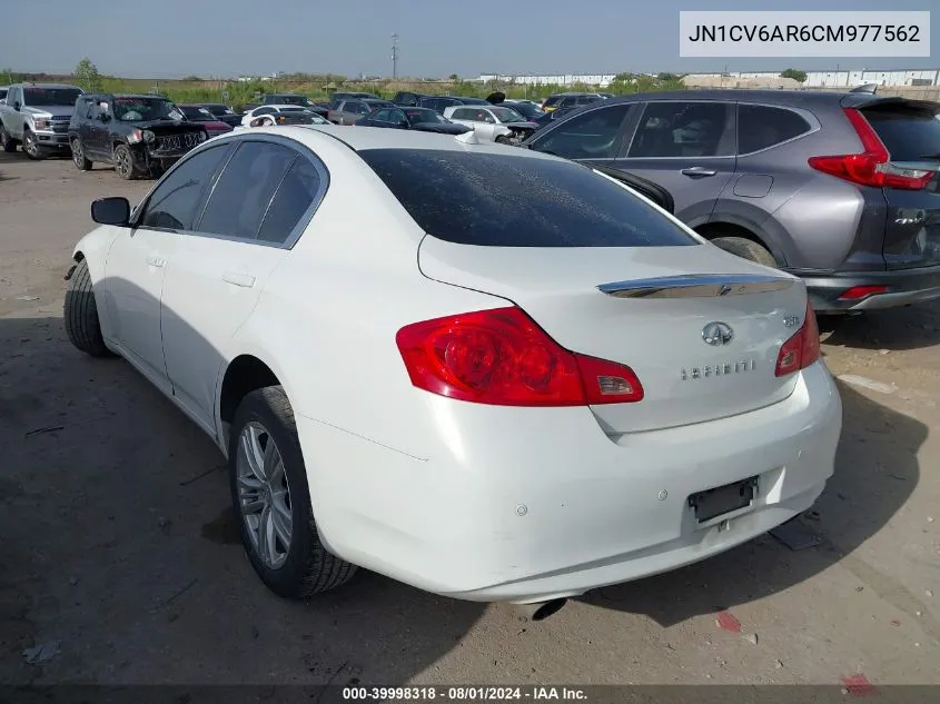 JN1CV6AR6CM977562 2012 Infiniti G37X