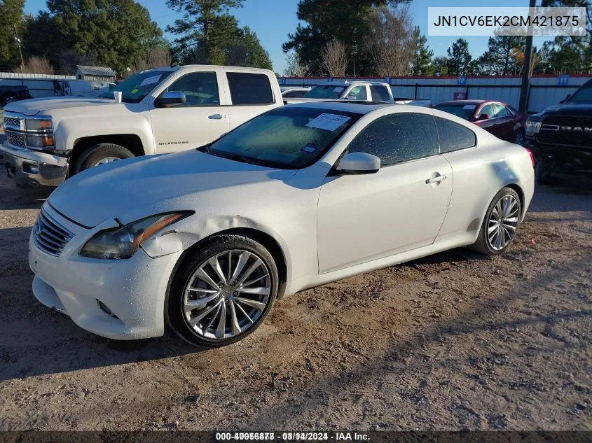 2012 Infiniti G37 Journey VIN: JN1CV6EK2CM421875 Lot: 40056878