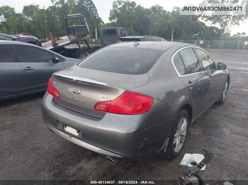 JN1DV6AR3CM862471 2012 Infiniti G25X