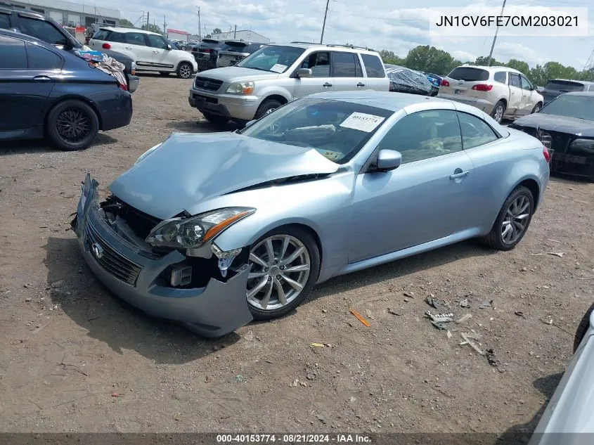 2012 Infiniti G37 Sport VIN: JN1CV6FE7CM203021 Lot: 40153774