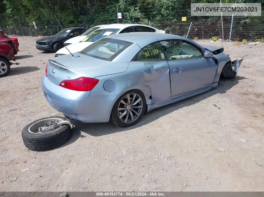 JN1CV6FE7CM203021 2012 Infiniti G37 Sport