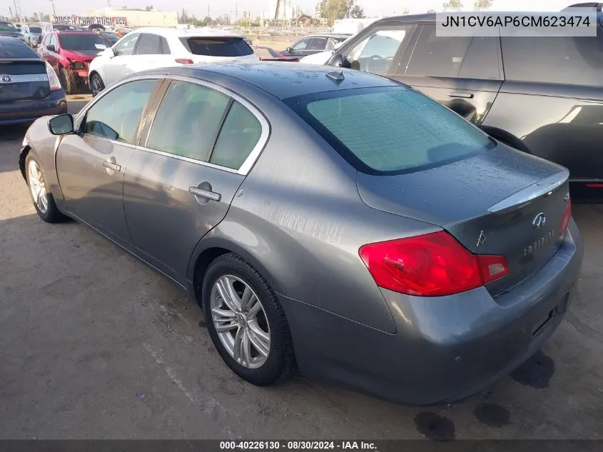 2012 Infiniti G37 Journey VIN: JN1CV6AP6CM623474 Lot: 40226130