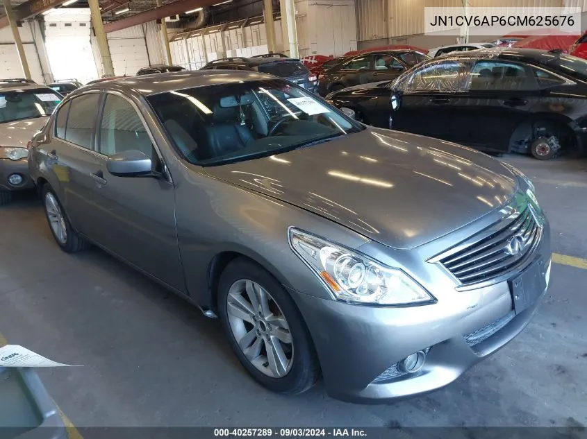 2012 Infiniti G37 Journey VIN: JN1CV6AP6CM625676 Lot: 40257289