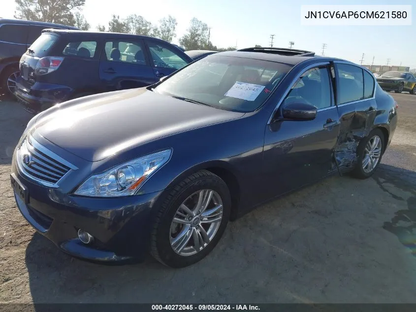 2012 Infiniti G37 Sport VIN: JN1CV6AP6CM621580 Lot: 40272045