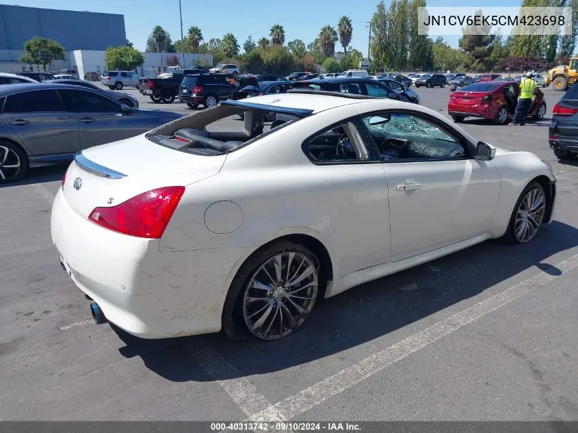 2012 Infiniti G37 Sport VIN: JN1CV6EK5CM423698 Lot: 40313742