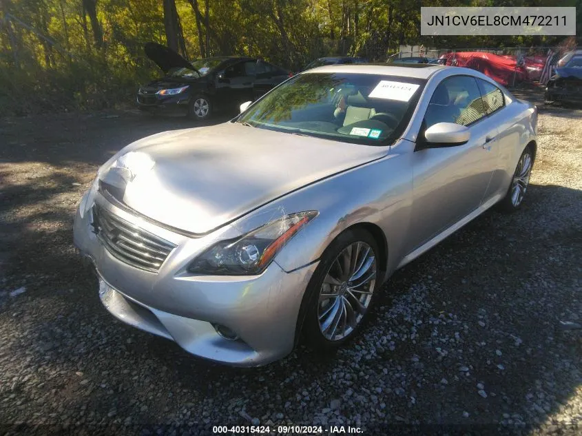 2012 Infiniti G37X VIN: JN1CV6EL8CM472211 Lot: 40315424