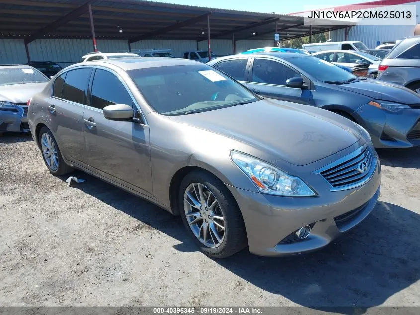 2012 Infiniti G37 Journey VIN: JN1CV6AP2CM625013 Lot: 40395345