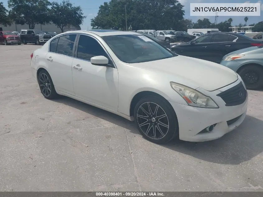 2012 Infiniti G37 Journey VIN: JN1CV6AP9CM625221 Lot: 40398401