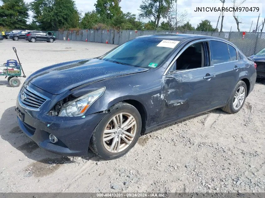 2012 Infiniti G37X VIN: JN1CV6AR6CM970479 Lot: 40413201