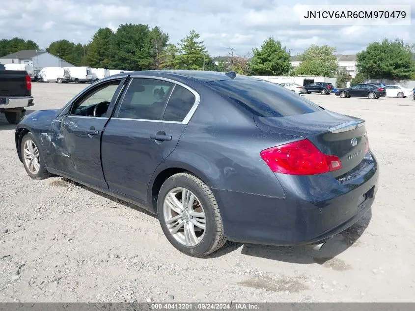 2012 Infiniti G37X VIN: JN1CV6AR6CM970479 Lot: 40413201