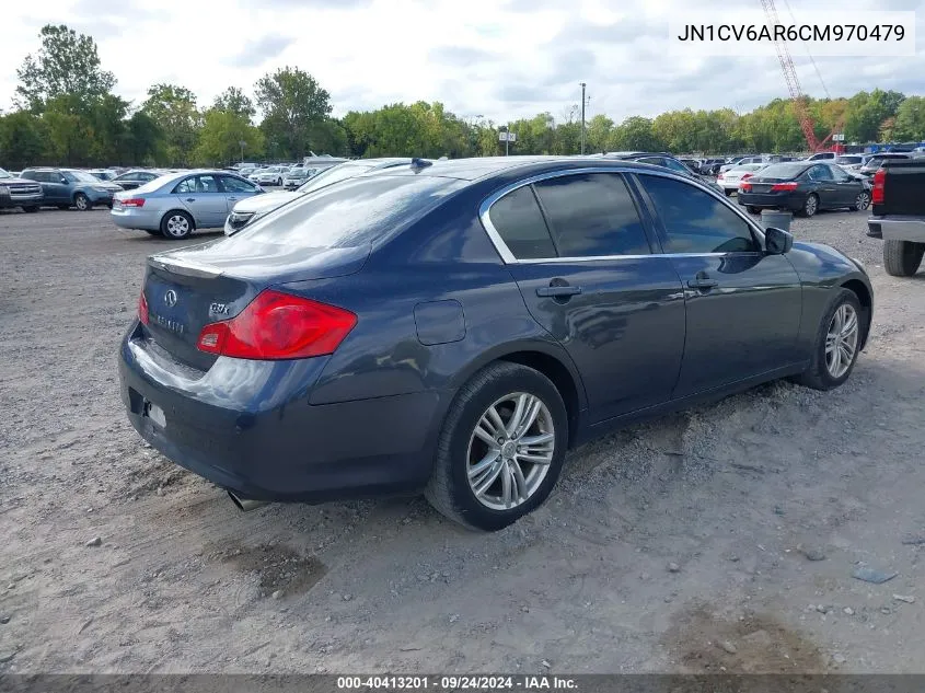 2012 Infiniti G37X VIN: JN1CV6AR6CM970479 Lot: 40413201