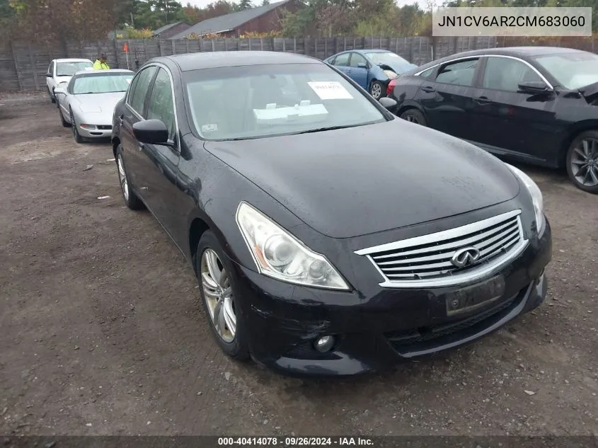 2012 Infiniti G37X VIN: JN1CV6AR2CM683060 Lot: 40414078