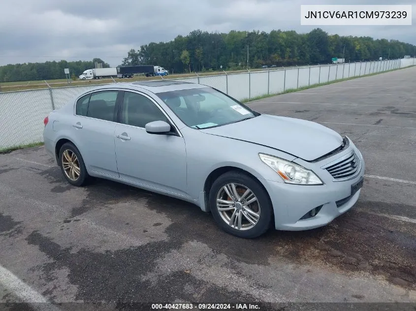 2012 Infiniti G37X VIN: JN1CV6AR1CM973239 Lot: 40427683