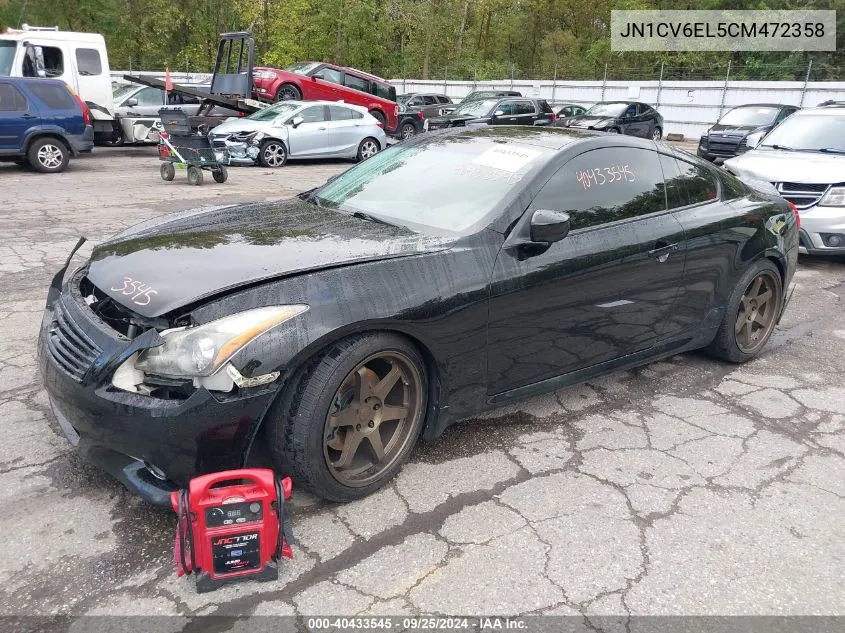 2012 Infiniti G37X VIN: JN1CV6EL5CM472358 Lot: 40433545