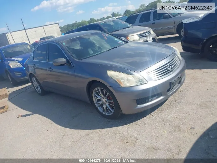 2012 Infiniti G37 Journey VIN: JN1CV6AP2CM622340 Lot: 40464279