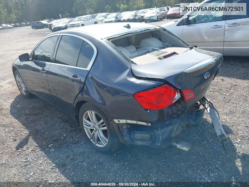 JN1CV6AR6CM672501 2012 Infiniti G37X