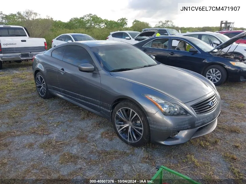 2012 Infiniti G37X VIN: JN1CV6EL7CM471907 Lot: 40507376