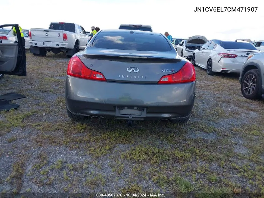 2012 Infiniti G37X VIN: JN1CV6EL7CM471907 Lot: 40507376