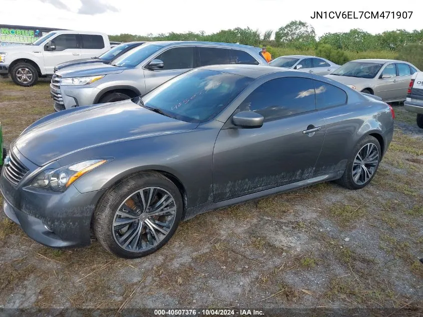 2012 Infiniti G37X VIN: JN1CV6EL7CM471907 Lot: 40507376