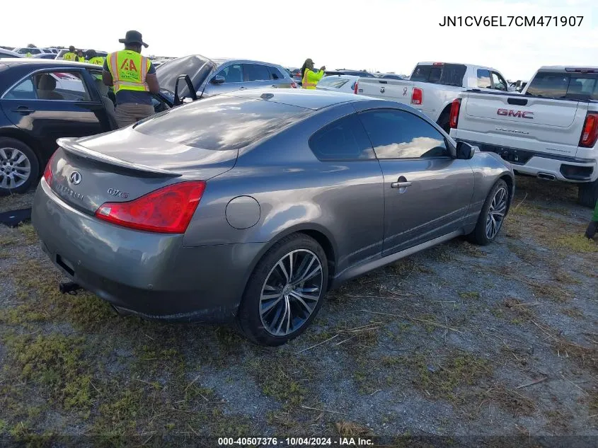 2012 Infiniti G37X VIN: JN1CV6EL7CM471907 Lot: 40507376