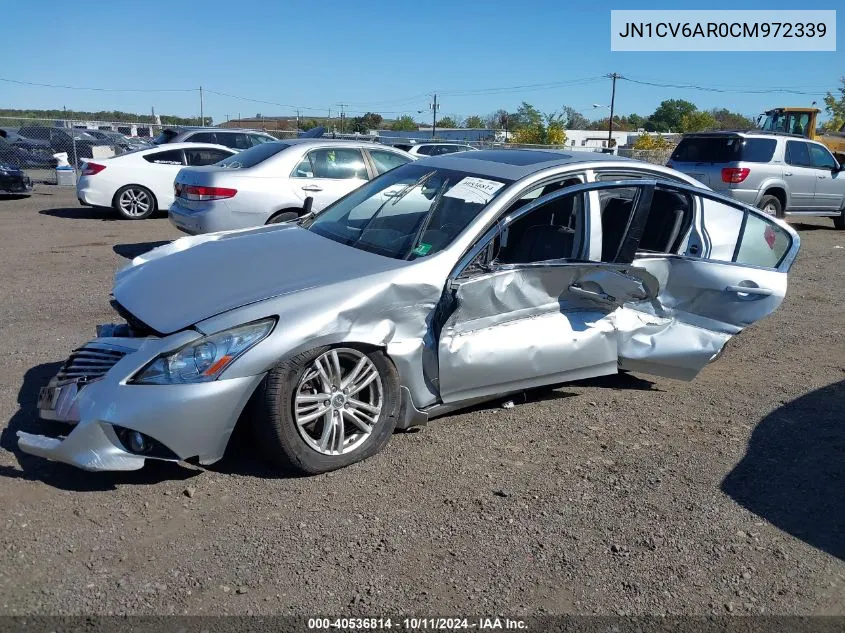 2012 Infiniti G37 VIN: JN1CV6AR0CM972339 Lot: 40536814