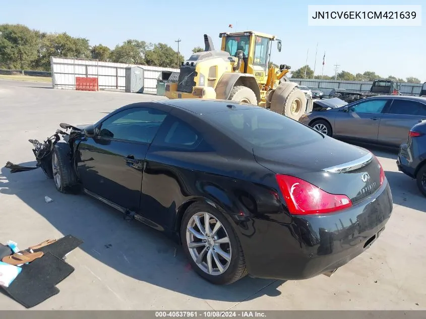 2012 Infiniti G37 Journey VIN: JN1CV6EK1CM421639 Lot: 40537961